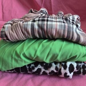 Plaid, Green, and Animal Print Clothing Bundle
